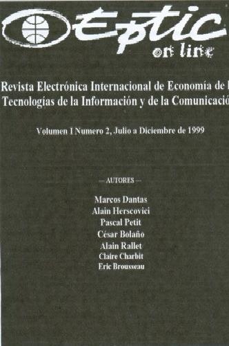 					Visualizar v. 1 n. 2 (1999): Revista Electrónica Internacional de Economía Política de las Tecnologías de la Informacíon y la Comunicación
				