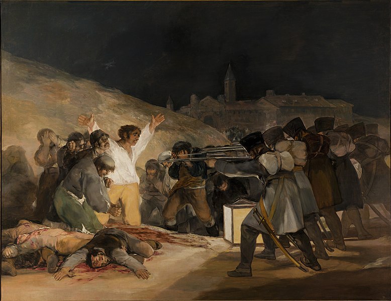 El tres de Mayo de 1808, Francisco de Goya, 1814