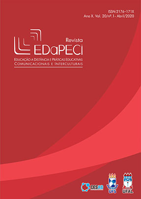 					Visualizar v. 20 n. 1 (2020): Revista EDaPECI - Educação a Distância e Práticas Educativas Comunicacionais e Interculturais
				