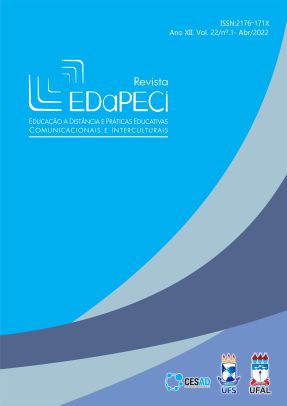 					Visualizar v. 22 n. 1 (2022): Revista EDaPECI - Educação a Distância e Práticas Educativas Comunicacionais e Interculturais
				
