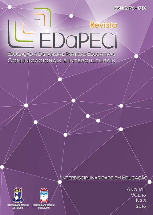 					Visualizar v. 16 n. 3 (2016): Revista EDaPECI - Interdisciplinaridade e Educação
				
